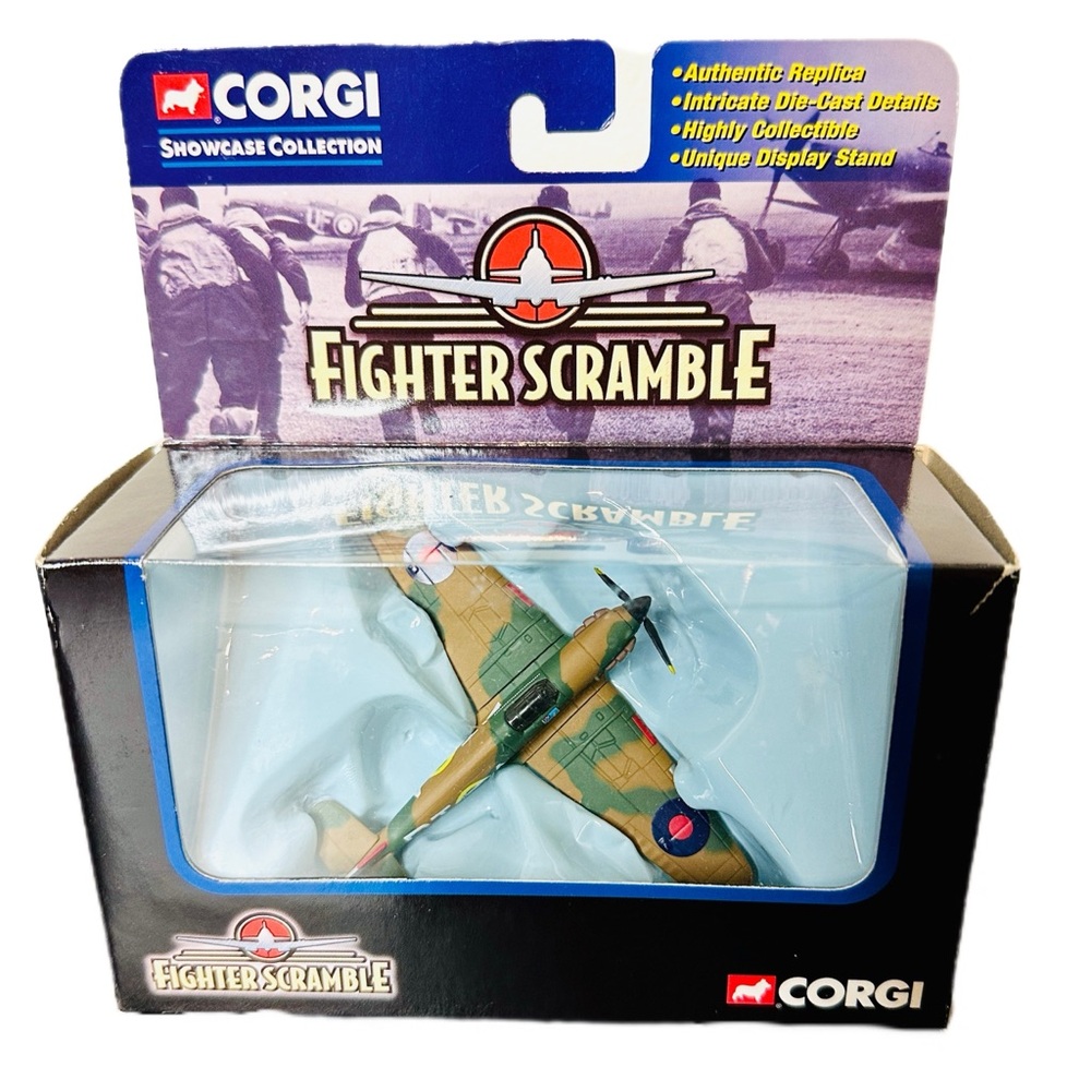 CORGI FIGHTER SCRAMBLE BRITISH RAF FIGHTER HAWKER HURRICANE DT A DIE CAST NEW!